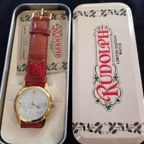 1993 Collector's Rudolph Holiday Watch (Leather band) - Picture 4 of 4